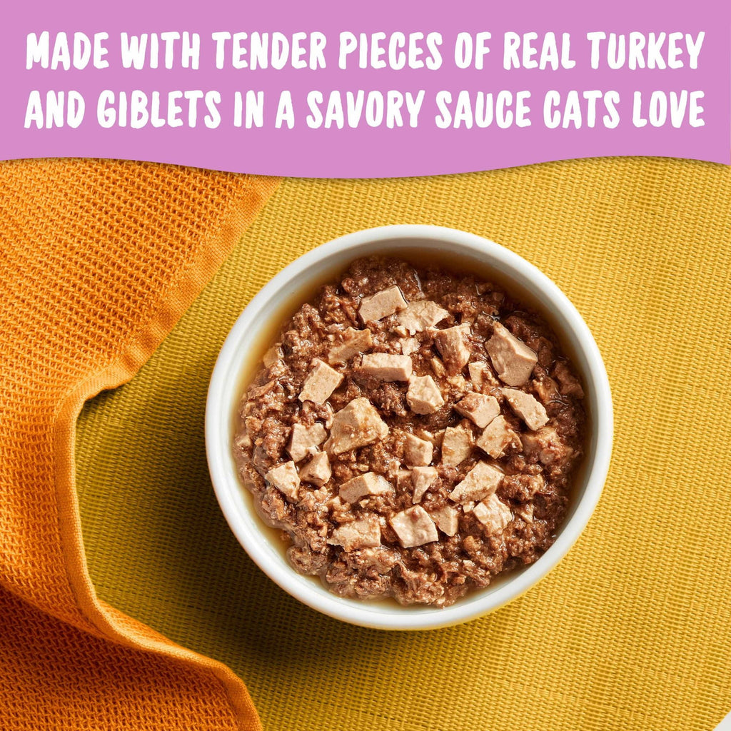 Meow Mix Tenders in Sauce Wet Cat Food with Real Turkey & Giblets - 2.75 oz. Cups, 12 Pack (Packaging And Formulation Updates Underway)