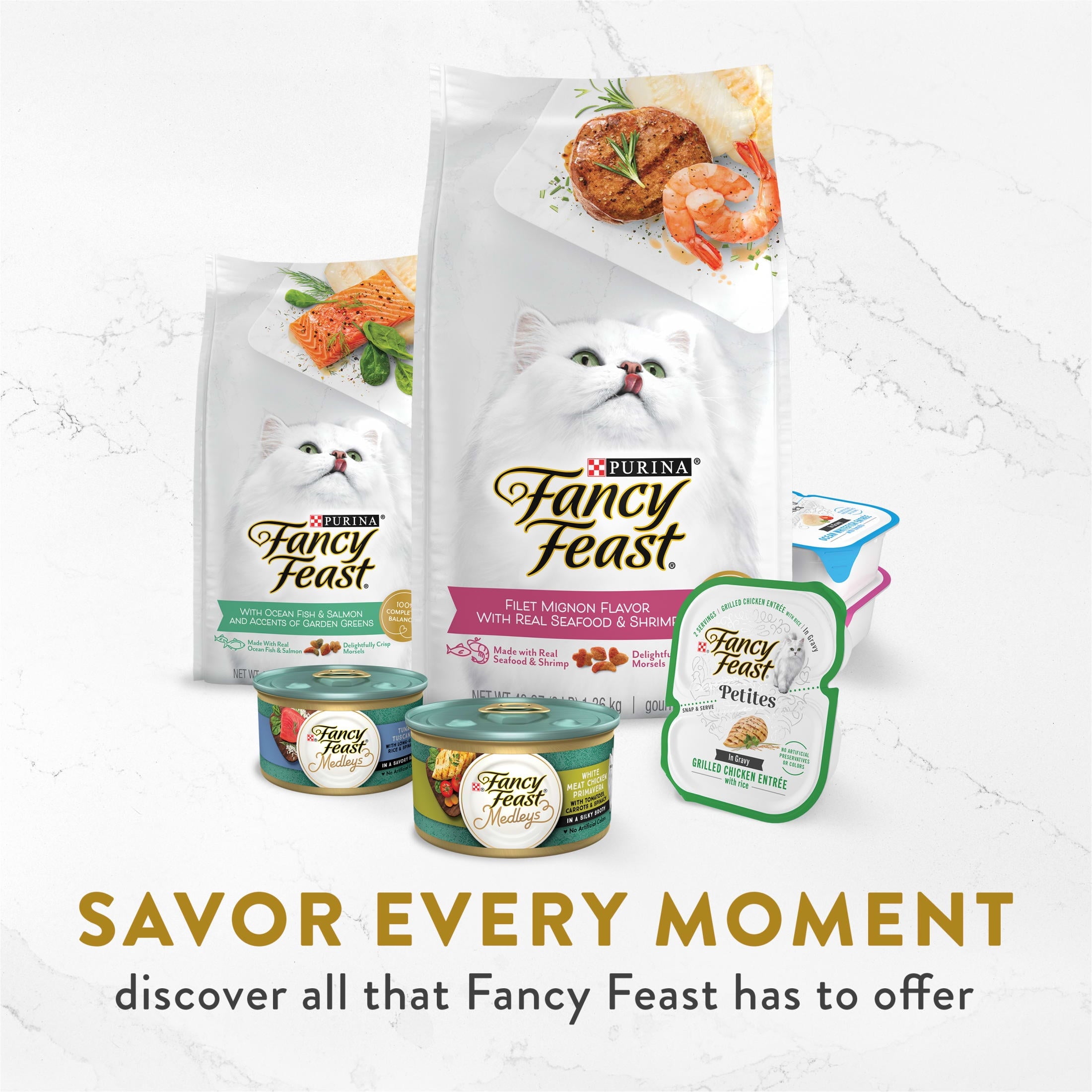 Purina Fancy Feast Classic Seafood Collection Broth for Cats Variety Pack - 1.4 oz Pouches (12 Pack)