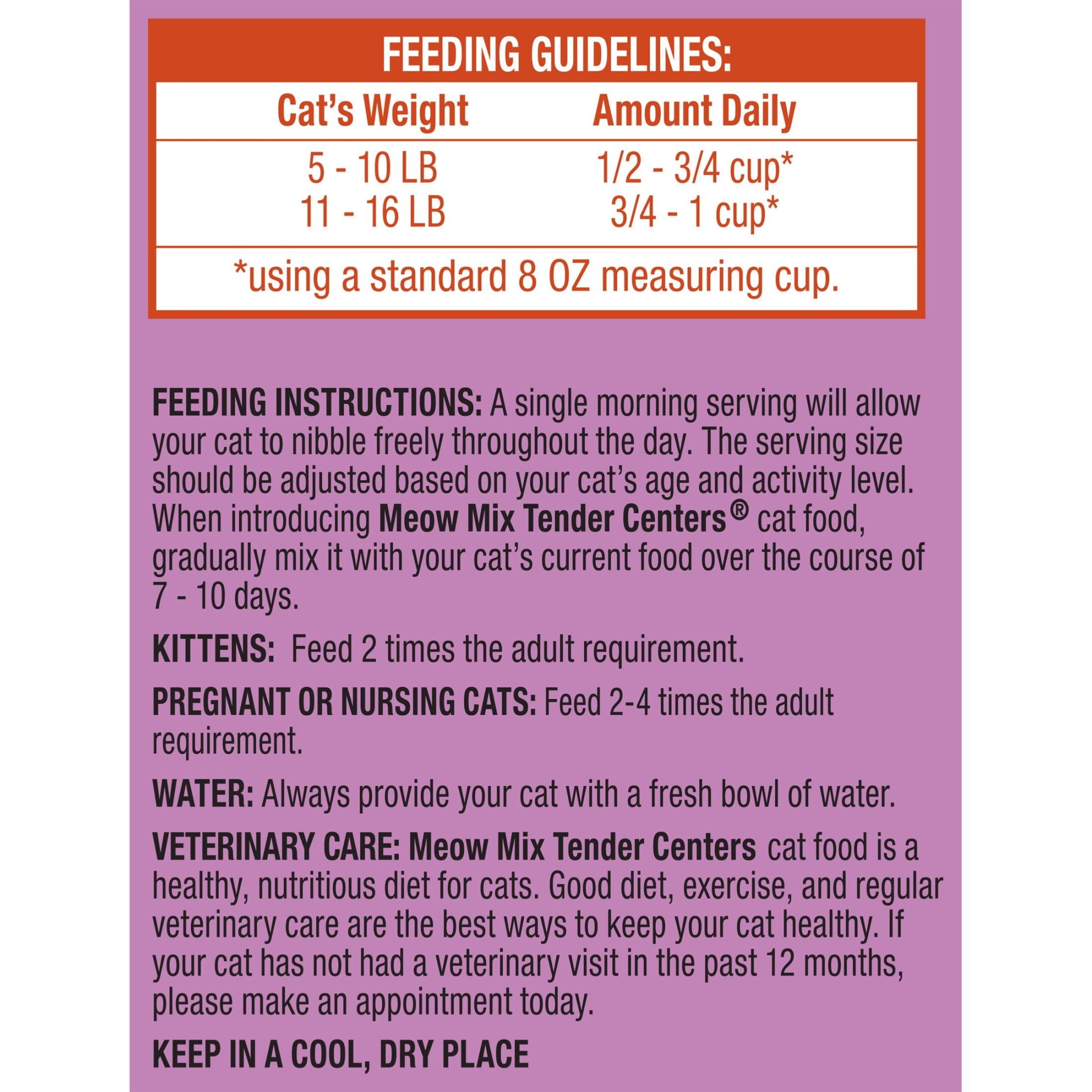 Meow Mix Tender Centers Dry Cat Food with Basted Bites - Chicken & Tuna Flavors, 14.2 lb Bag