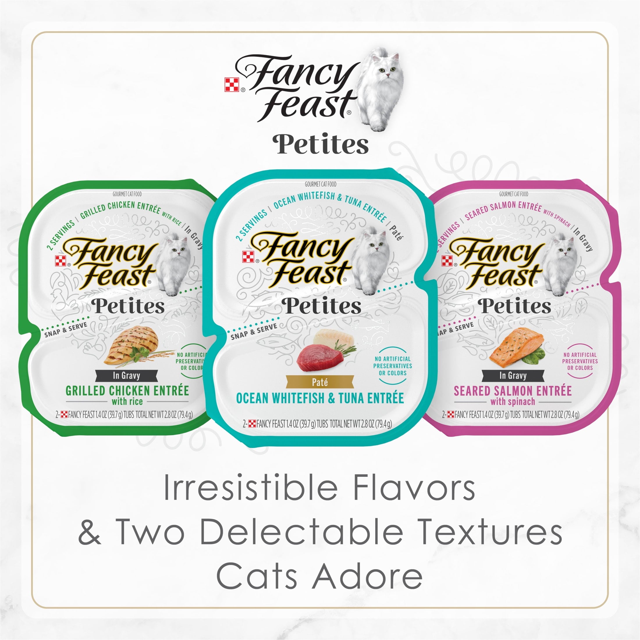 Purina Fancy Feast Petites With Roasted Turkey Entrée with Sweet Potato in Gravy Gourmet Wet Cat Food Pate - 12-Pack