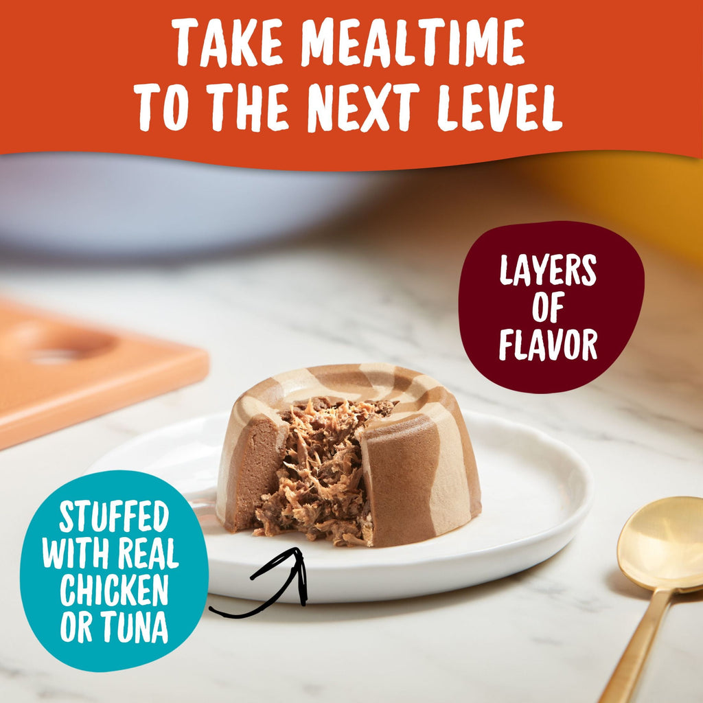 Meow Mix Tasty Layers Swirled Pate Wet Cat Food Variety Pack - 12 cups, 2.75 oz Each
