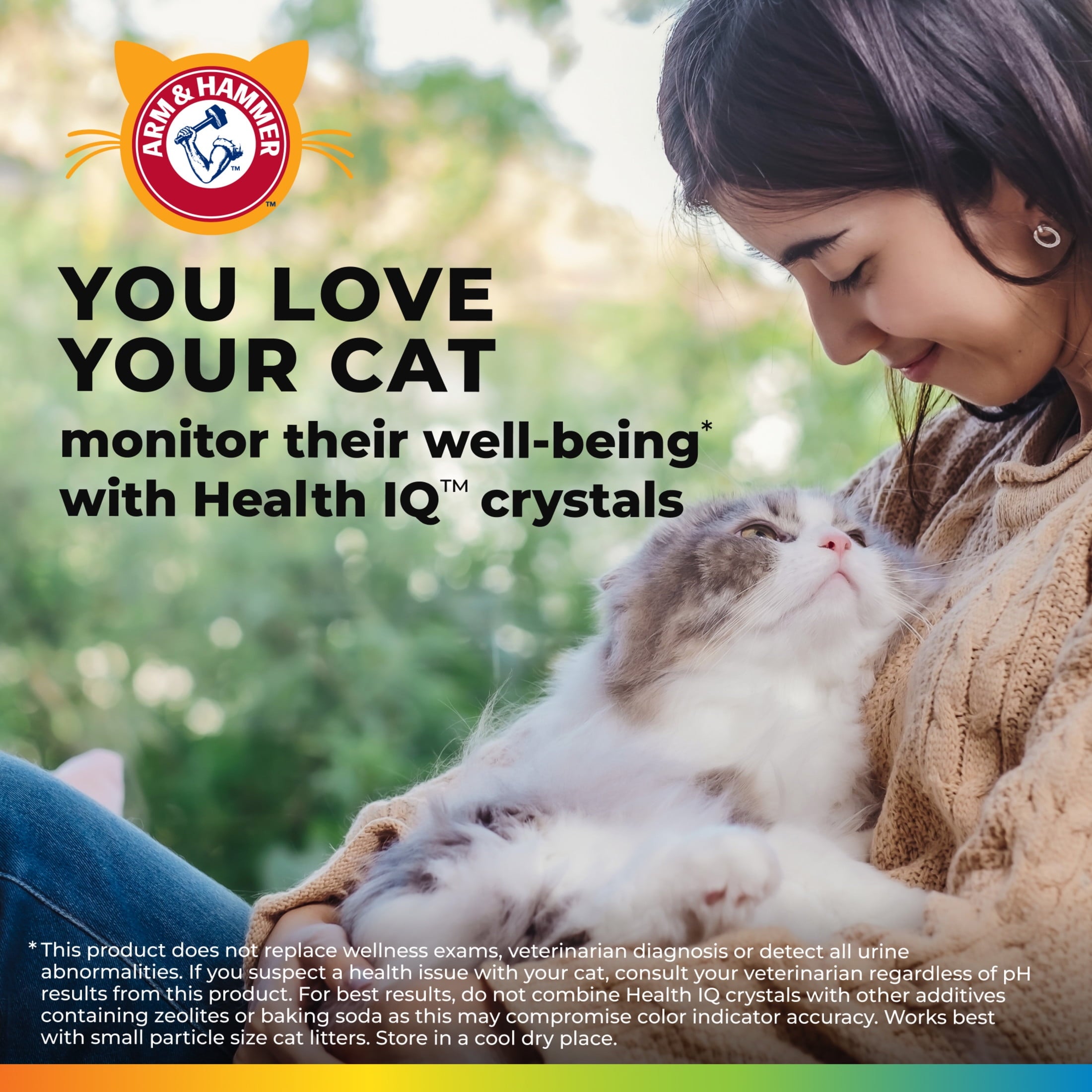 ARM & HAMMER Health IQ Cat Litter Additive - with Color Changing Health Indicators, 6.5 oz