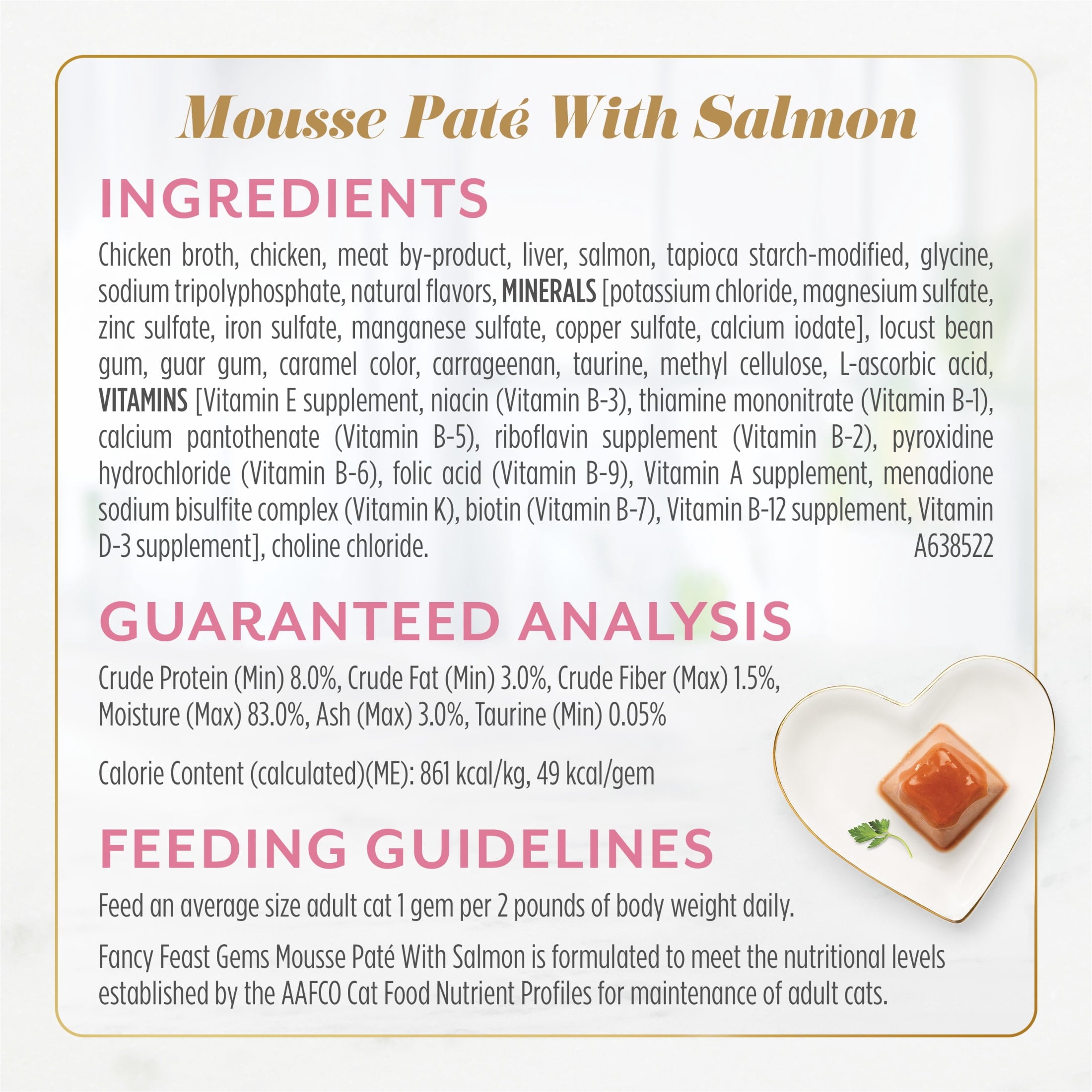 Purina Fancy Feast Gems Salmon & Tuna Flavor Mousse Pate Wet Cat Food Variety Pack - 2 oz Tubs (16 Pack)