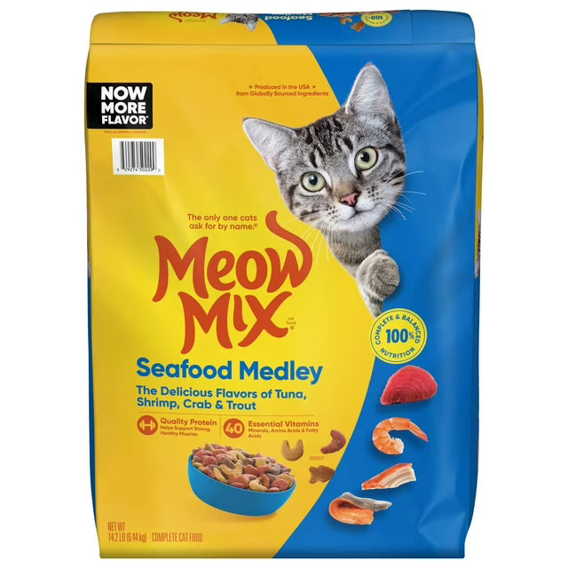 Meow Mix: Seafood Medley Dry Cat Food - 14.2 lb