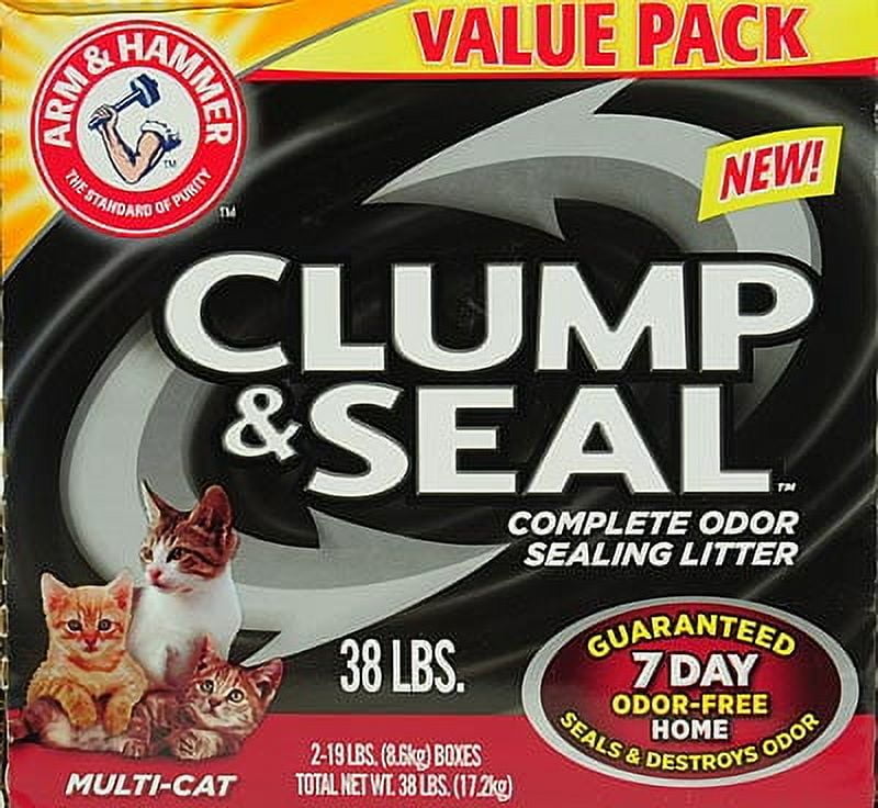 Arm & Hammer Clump & Seal Multi-Cat Complete Odor Sealing Cat Litter 2-19 Lbs. Boxes