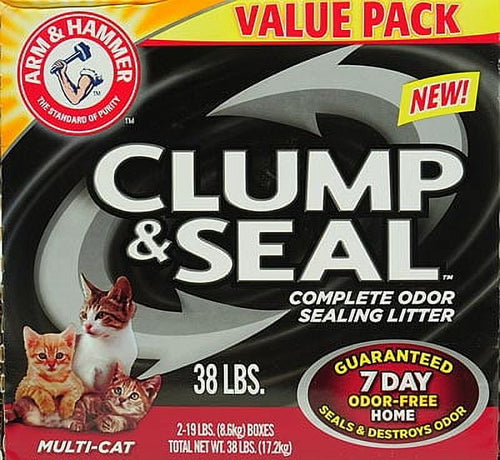 Arm & Hammer Clump & Seal Multi-Cat Complete Odor Sealing Cat Litter 2-19 Lbs. Boxes