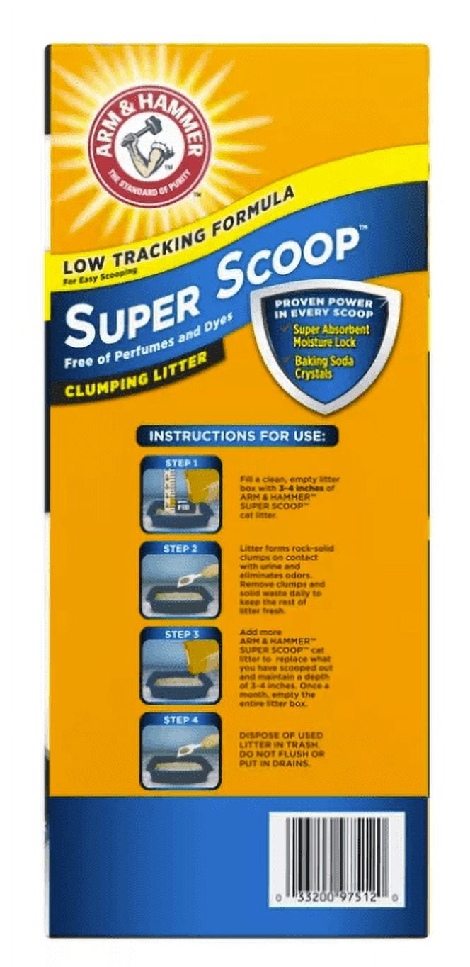 Arm & Hammer 29 lbs Fragrance Free Super Scoop Clumping Litter