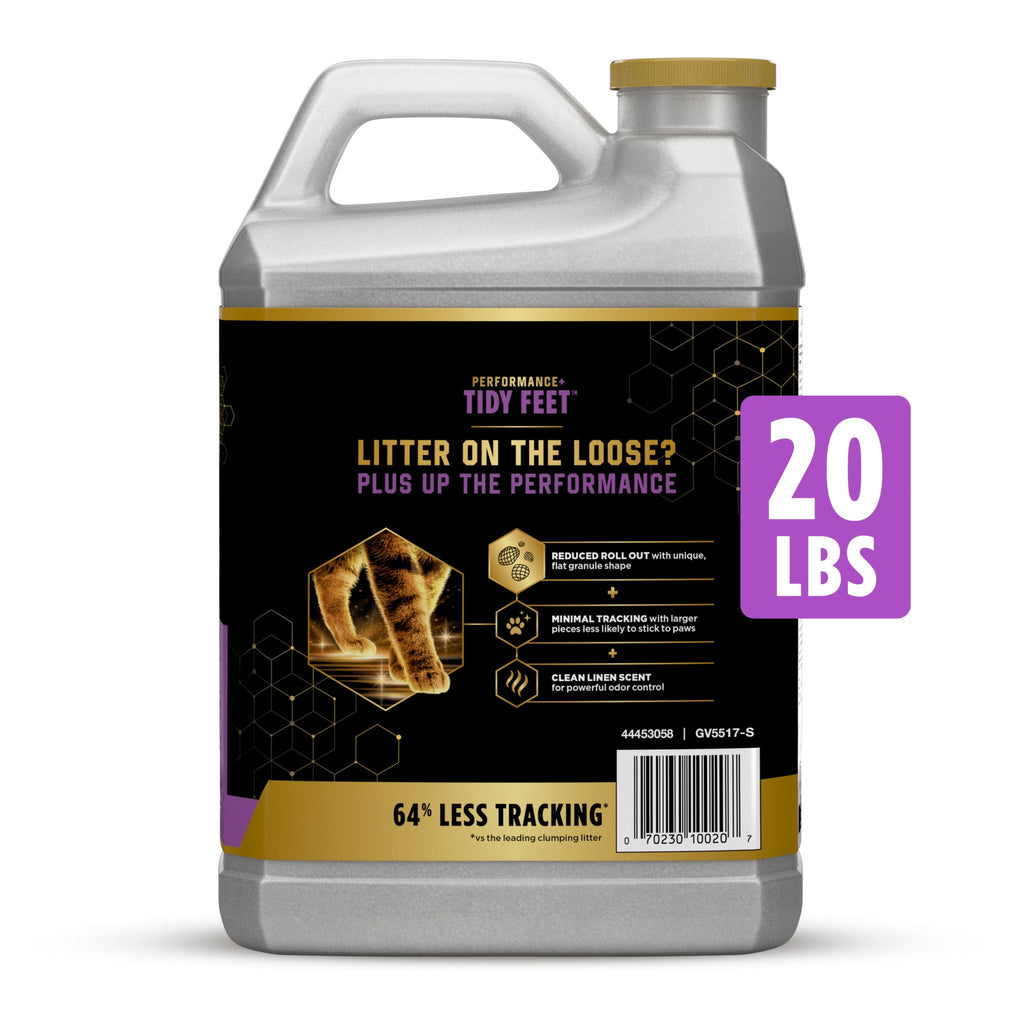 Purina Tidy Cats Tidy Feet Low Tracking Cat Litter - Clean Linen Scent, 20 lb Jug - 3-Pack