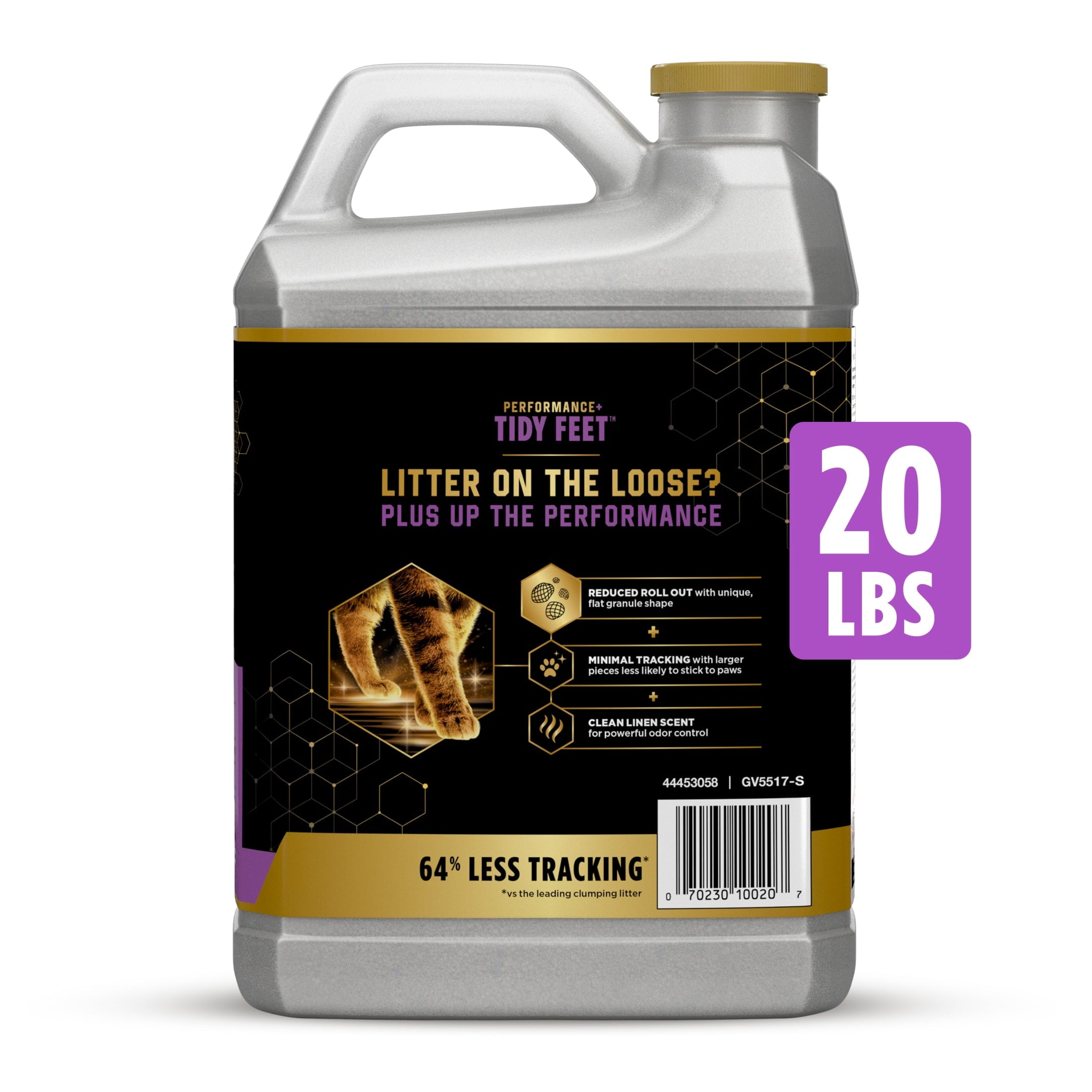 Purina Tidy Cats Tidy Feet Low Tracking Cat Litter - Clean Linen Scent, 20 lb Jug - 3-Pack