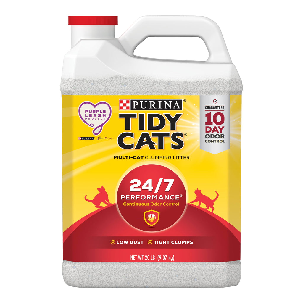 Purina Tidy Cats 24/7 Performance Clumping Cat Litter - Clean Linen Scent, 20 lb Jug - 3-Pack