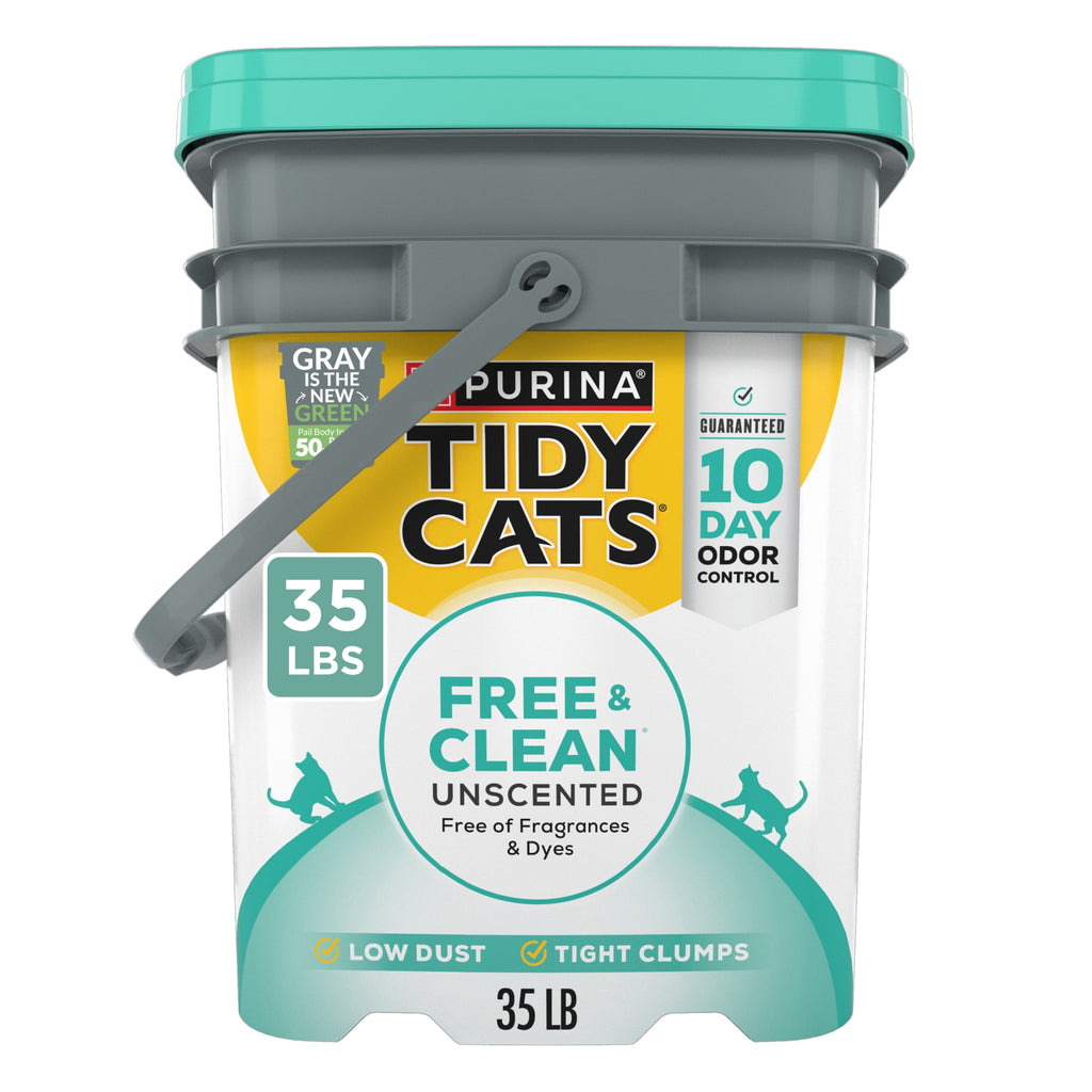 Purina Tidy Cats Free and Clean Clumping Cat Litter - Unscented, 35 lb Pail - 2-Pack