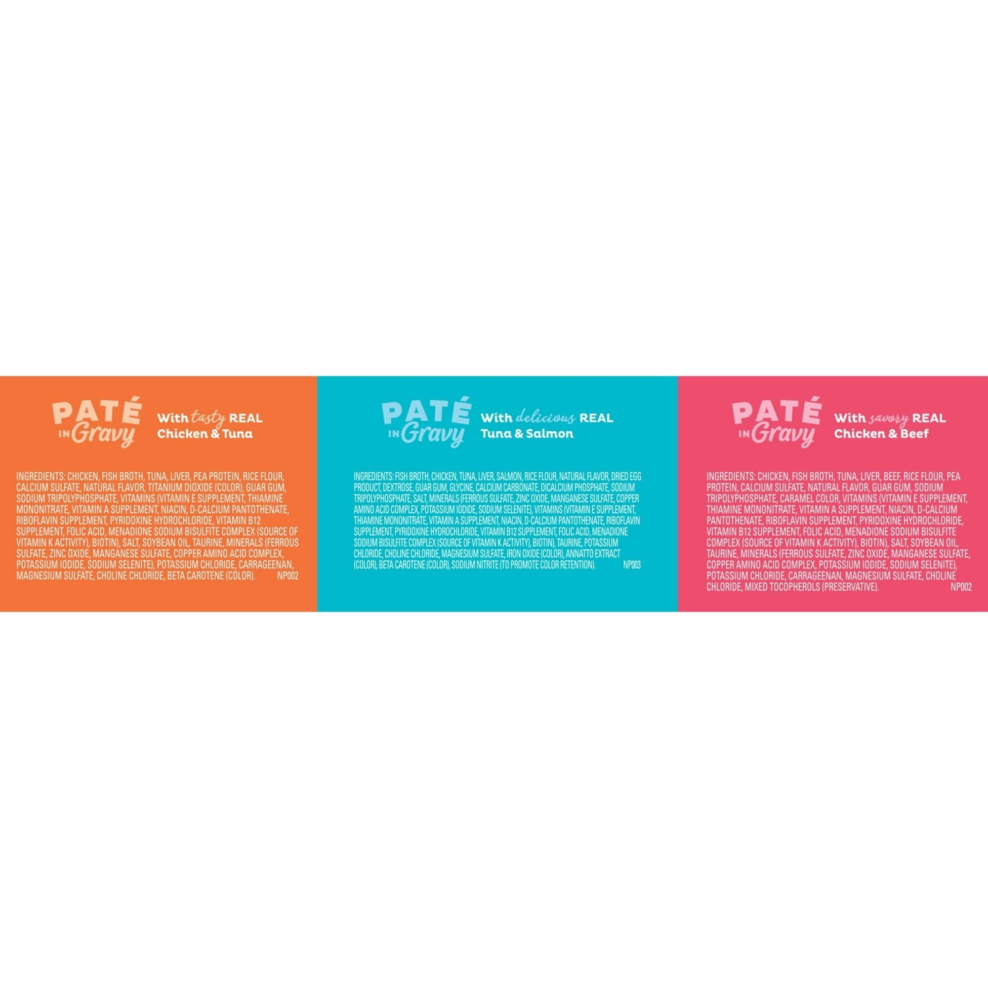 Meow Mix Pate in Gravy Surf n’ Turf Pates Variety pack - Wet Cat Food, 2.75 oz Cup, 12 pack - 4-Pack