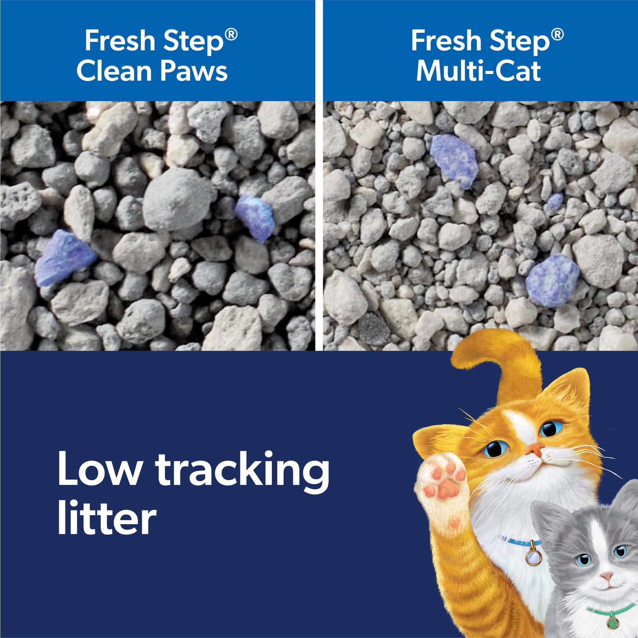 Fresh Step Clean Paws Multi-Cat Scented Clumping Litter with the Power of Febreze - 22.5 lbs