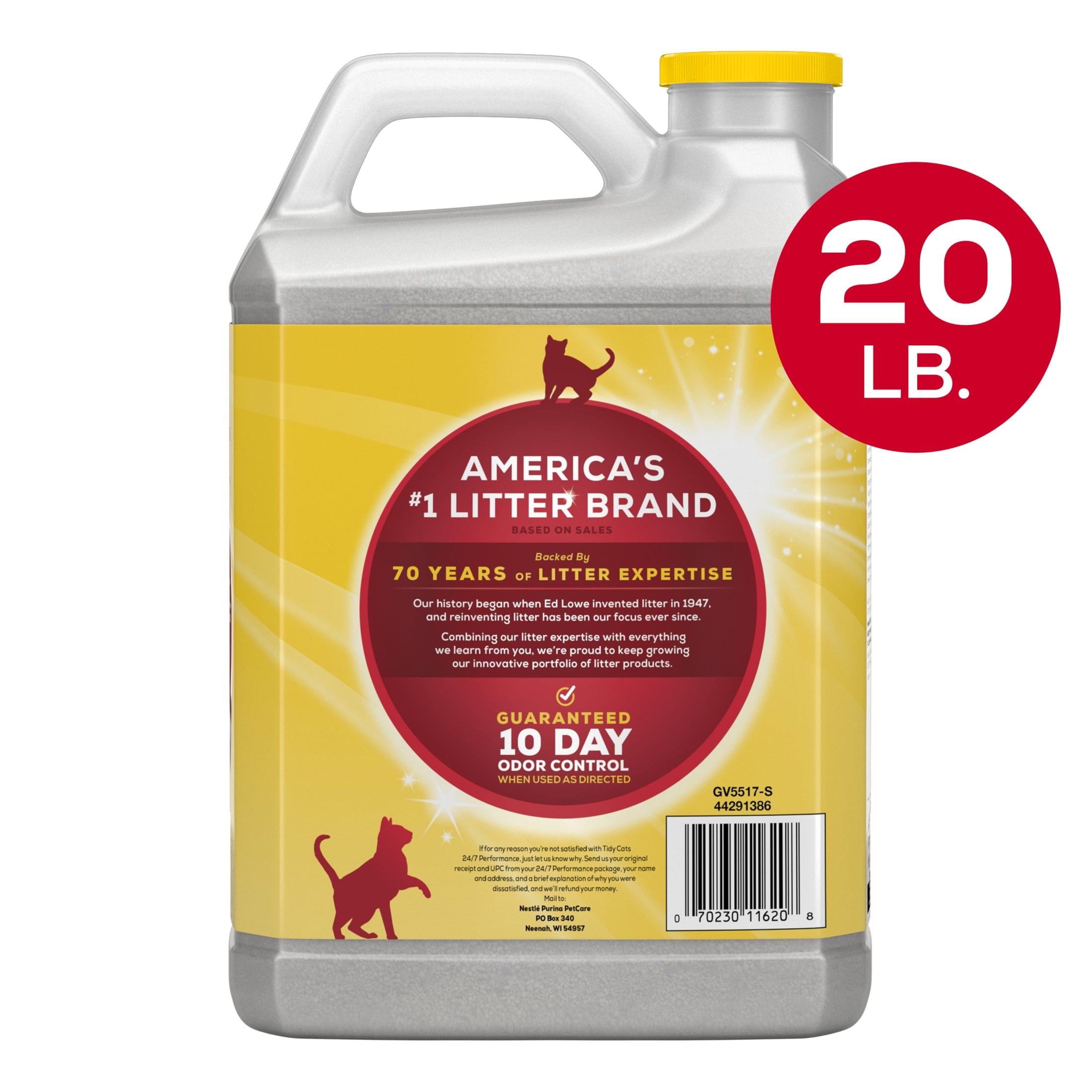 Purina Tidy Cats 24/7 Performance Clumping Cat Litter - Clean Linen Scent, 20 lb Jug - 3-Pack