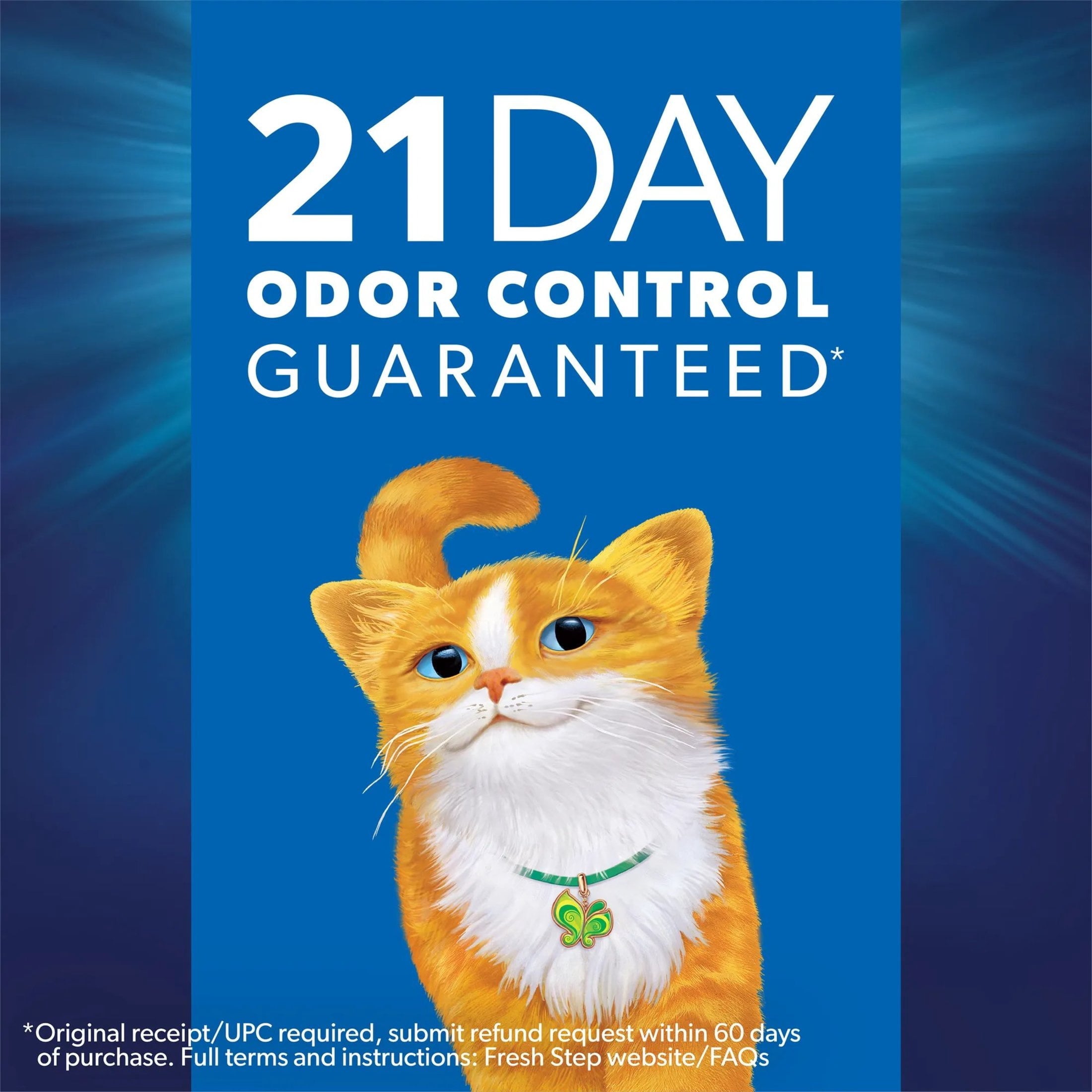 Fresh Step Clean Paws Cat Litter - Low-Tracking Clumping Litter With Febreze and Gain, 22.5 lbs